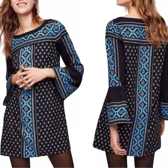 Loft Bell Sleeve Dress - Picture 2 of 8